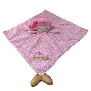 Baby Starters Tiny Mermaid Pink Security Blanket Lovey Gold‎ Tail A46731